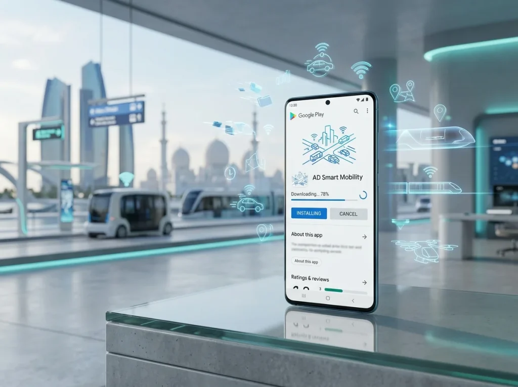 Smartphone installing transportaion