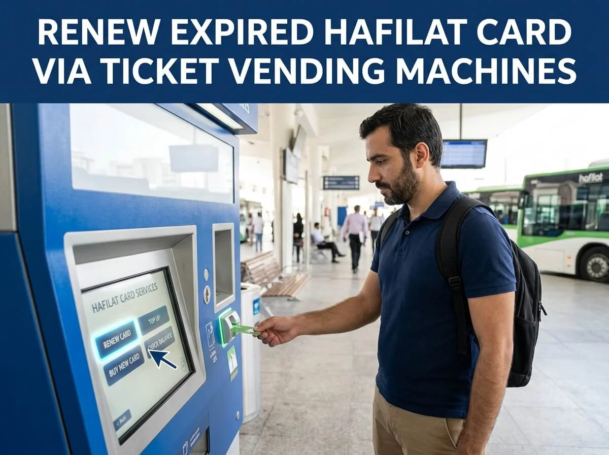 expired hafilat card via ticket vending machine