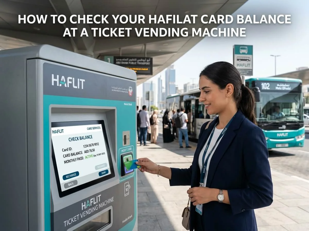 Hafilat Monthly Pass Abu Dhabi - Travel, Benefits & Charges 2026 3 ticket vending machine