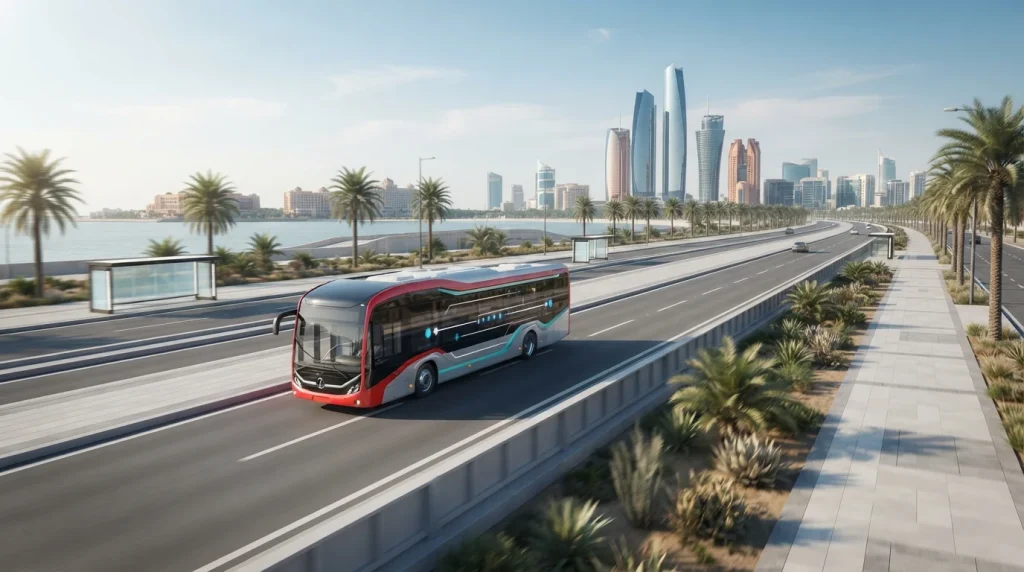Express bus on Abu Dhabi 2026